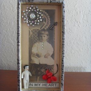 Artist-Made "In My Heart" Shadowbox